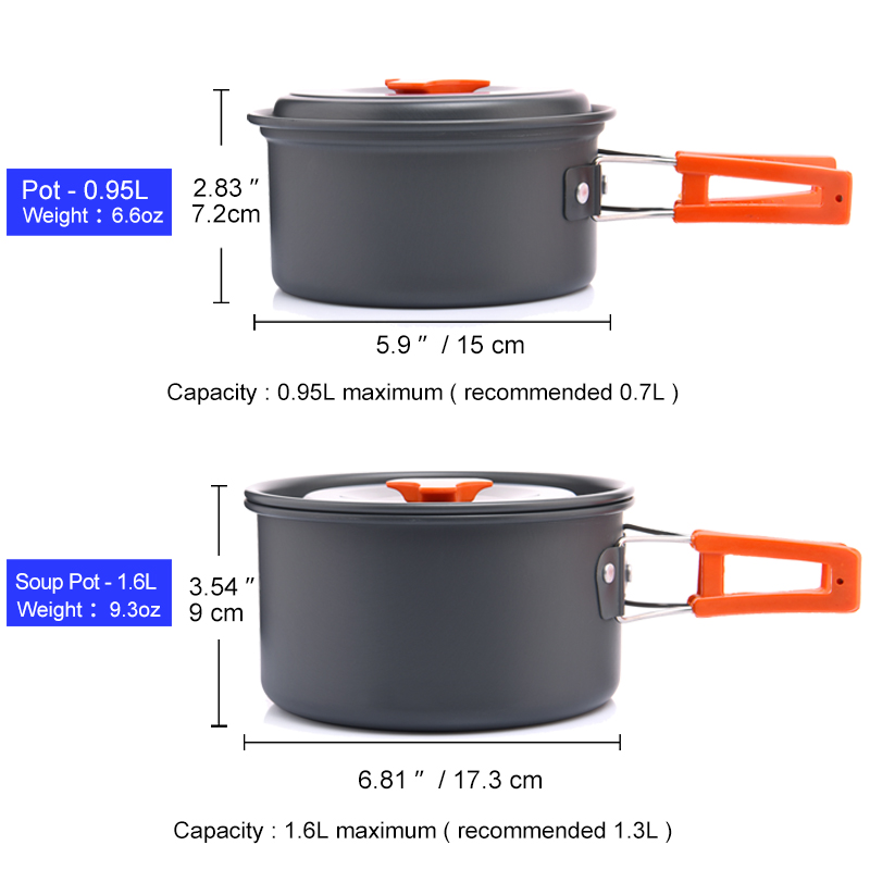 幅の屋外キャンプ調理器具セット、食器、調理カトラリー、調理器 - Camping Cooking And Cutlery Set のレビューと価格