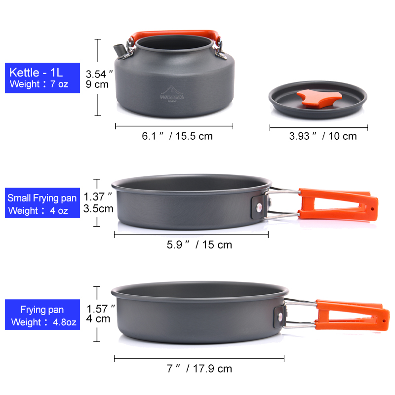 幅の屋外キャンプ調理器具セット、食器、調理カトラリー、調理器 - Camping Cooking And Cutlery Set のレビューと価格