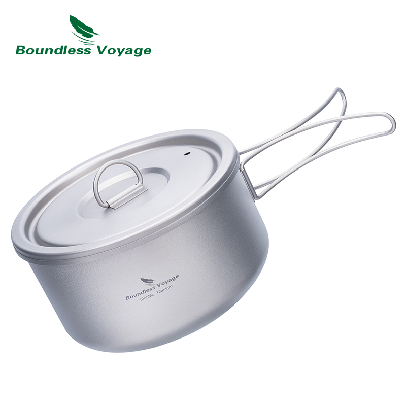 ふた付きのキャンプ用チタンポット,超軽量,屋外料理,単層,弁 - Camping Cooking Set のレビューと価格