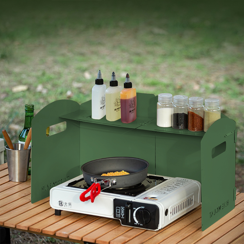 折りたたみ式キャンプガスストーブフロントガラス収納層付きガス - Campfire Cooking のレビューと価格