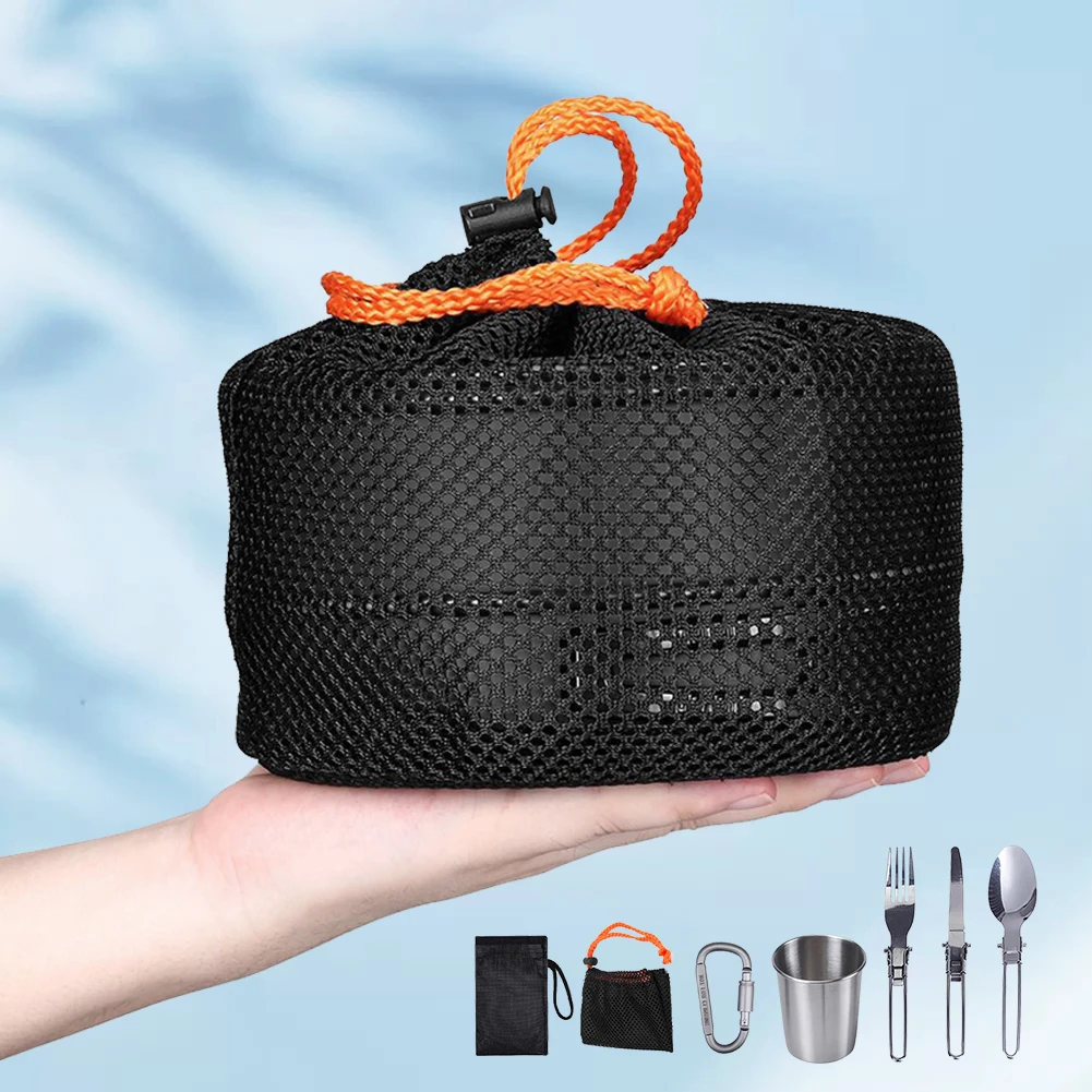 キャンプ調理器具キット ケトル ポット パン クックセット  - Camping Outdoor Cooking Set のレビューと価格