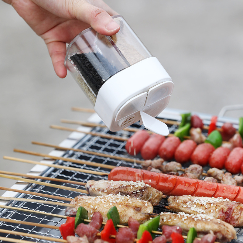 4in1 キャンプ調味料シェーカー 多目的スパイスジャー 蓋 - Camping Cooking Cutlery Set のレビューと価格
