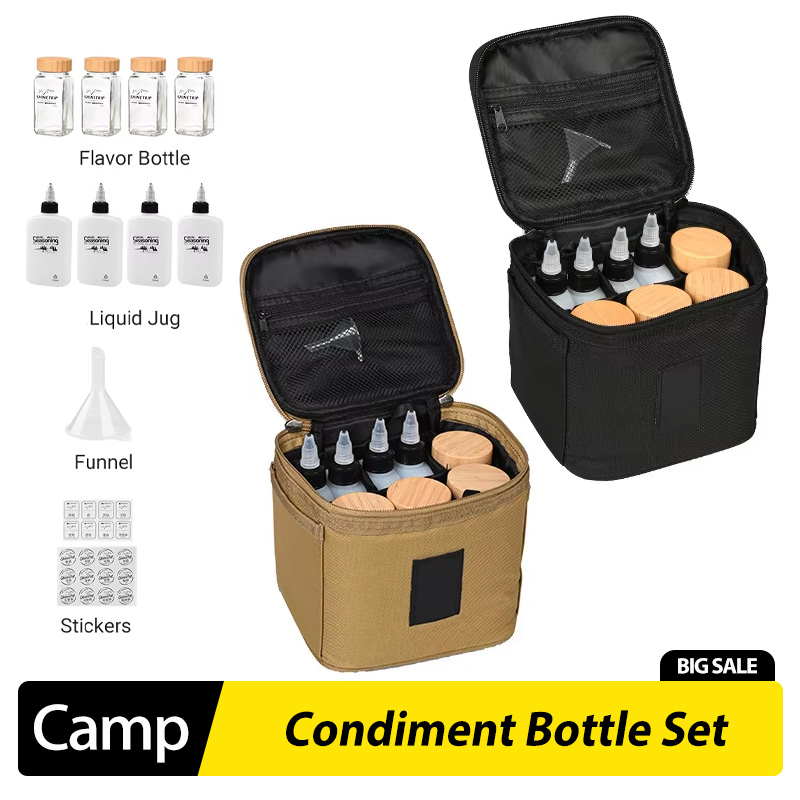 アウトドアキャンプ用調味料ボトルセット ピクニック用調味料ボ - Camping Cooking Oil のレビューと価格