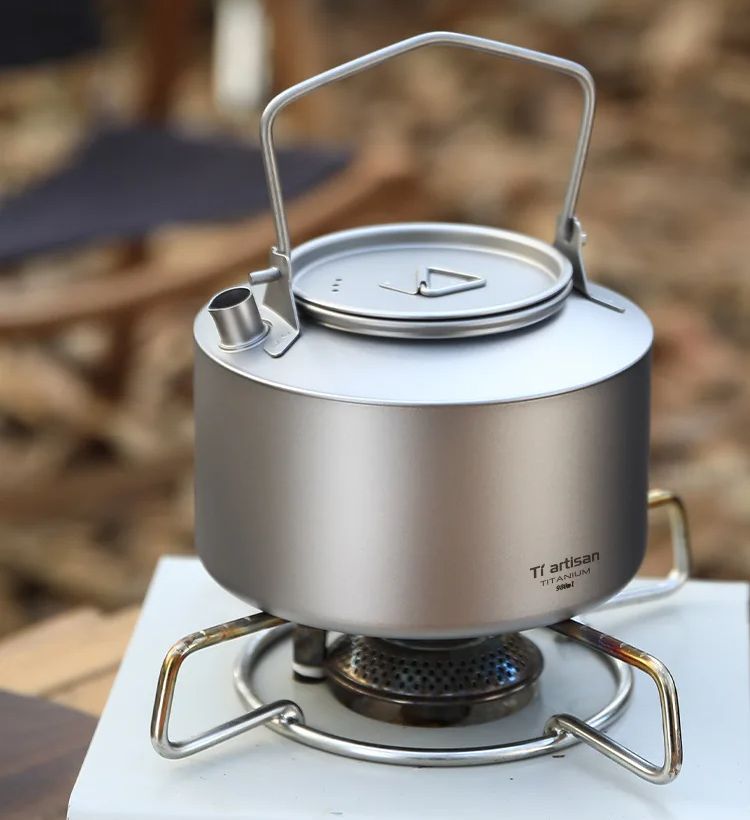 キャンプ水調理ケトルチタンケトル 980 ミリリットル茶コー - Camping Cooking Set のレビューと価格