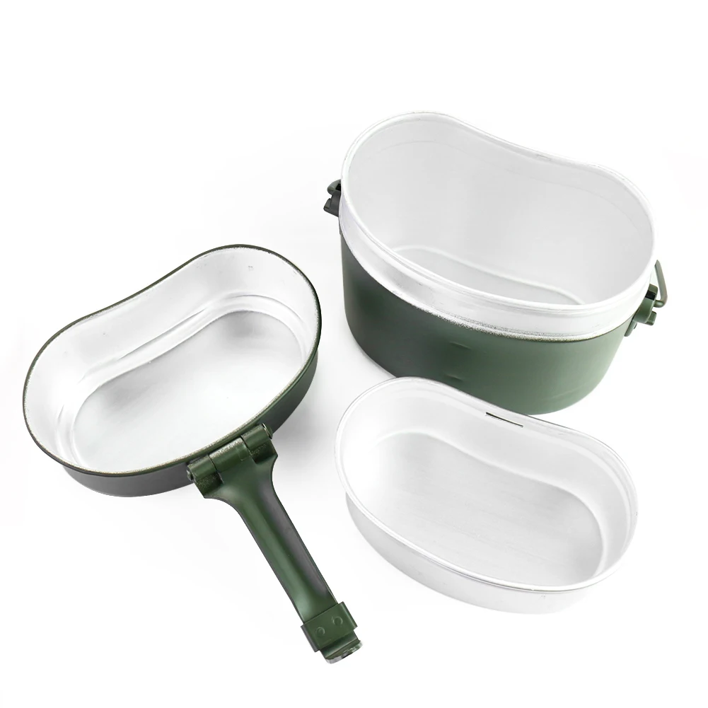 ポータブル合金ポットとボウルランチボックスセット軽量耐久性の - Camping Cooking Box Set のレビューと価格