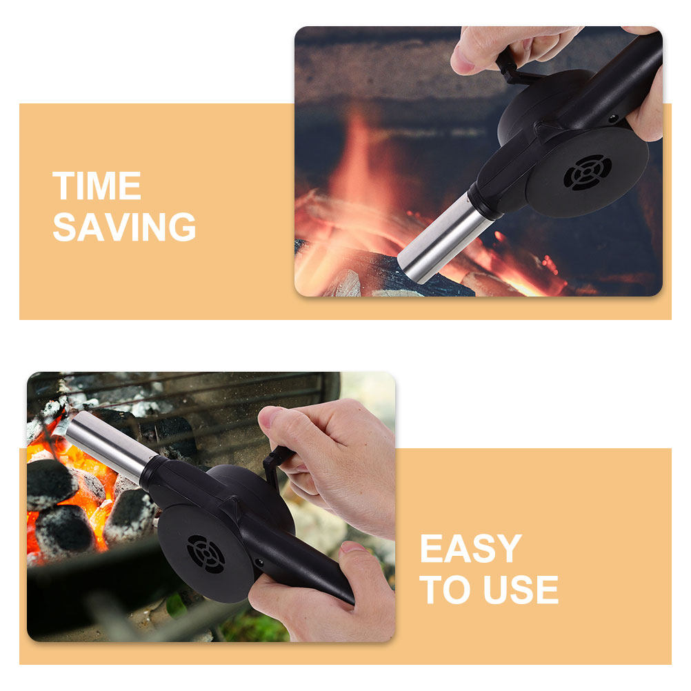 手動送風機 ブラック ハンドクランク バーベキューファン 屋 - Campfire Cooking のレビューと価格